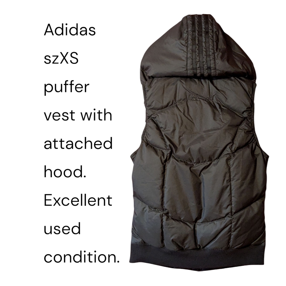 Adidas Black Puffer Vest - Picture 2 of 9